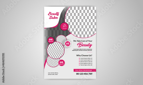Beauty Spa Hair Saloon Cosmetic Flyer Poster Layout