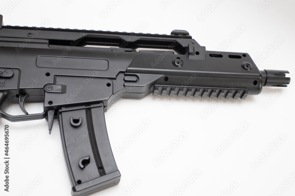 Submachine gun on white background Submachine gun on white background
