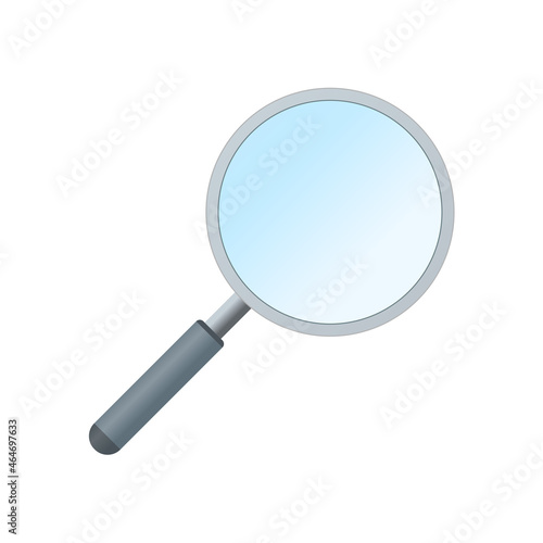 Magnifier search glass icon isolated on white background