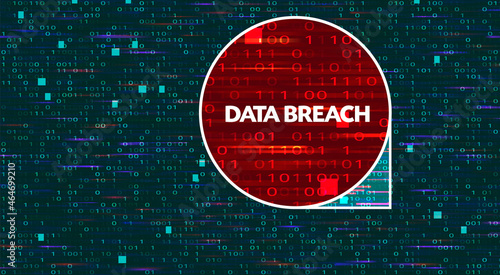 Abstract Technology Binary Code Dark Red Background. Cyber Attack, Ransomware, Malware, Scareware