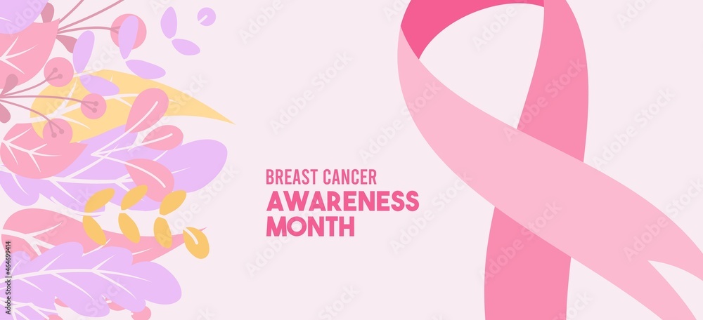 Vector Breast Cancer Awareness Month Poster Design. Stroke Pink Ribbon. October is Cancer Awareness Month Vector Breast Cancer Awareness Month Poster Design. Stroke Pink Ribbon. October is Cancer Awareness Month