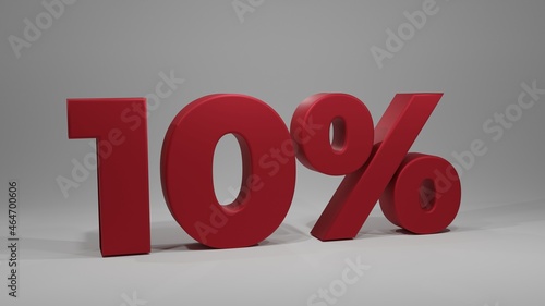 ten % disocunt for selling your item on marketplace, 3d rendering 10% discount
