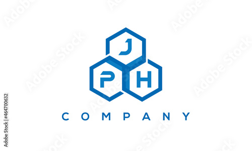 JPH three letters creative polygon hexagon logo 
