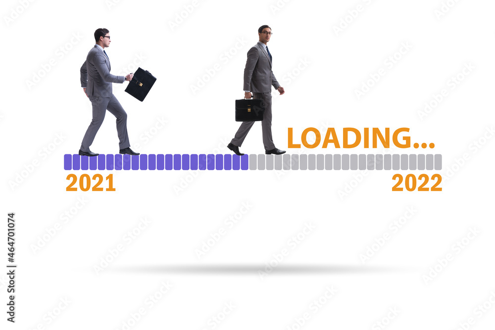Concept of transitioning from year 2021 to 2022 Concept of transitioning from year 2021 to 2022