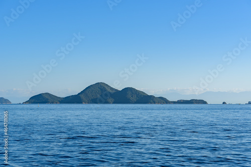 Distant view of Sensui-jima Island in Tomonoura, Fukuyama City, Seto Inland Sea
