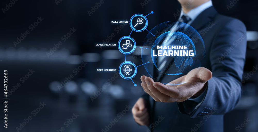Machine learning Artificial intelligence neural network innovation technology concept. Machine learning Artificial intelligence neural network innovation technology concept.