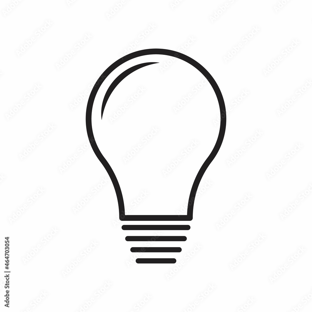 Light Bulb line icon isolated on white background. Idea sign, solution, thinking concept. Light Bulb line icon isolated on white background. Idea sign, solution, thinking concept.