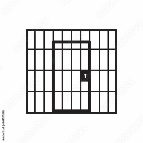 Fényképezés Prison bars with door