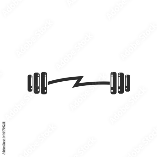 barbell vector  icon illustration