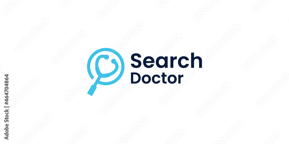 health doctor search logo design inspiration