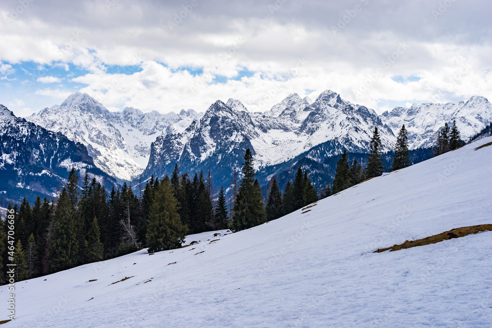 snow covered tatra mountains snow covered tatra mountains