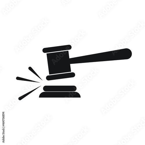 Hammer of Law Icon. Court or Justice Illustration As A Simple Sign & Trendy Symbol for Design