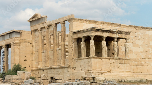 An ancient Greek building with columns.
