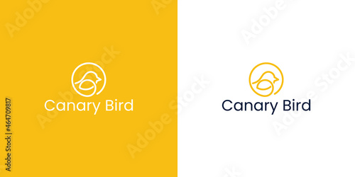modern canary logo design inspiration in line art style