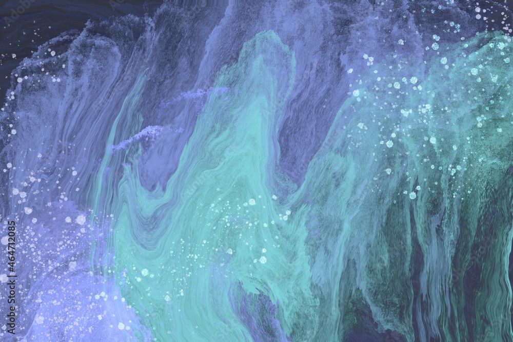 abstract blue and purple watercolor background, paint flowing into the ...