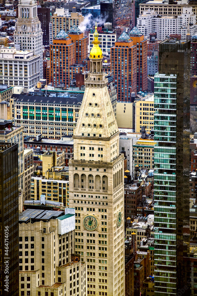 Birdseye View of Manhattan Skyscrapers, New York