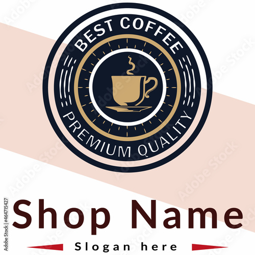 Best Coffe Shop Logo Design Template Vector Abstract Coffe Logo For Branding a Coffe Shop