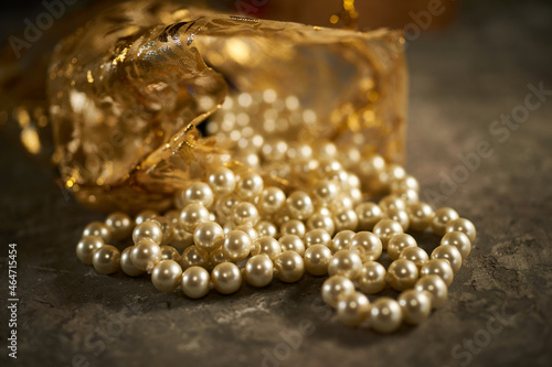 Assorted retro jewelry, vintage bijou, beads