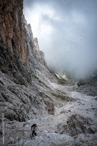 September misty day in the italian alps