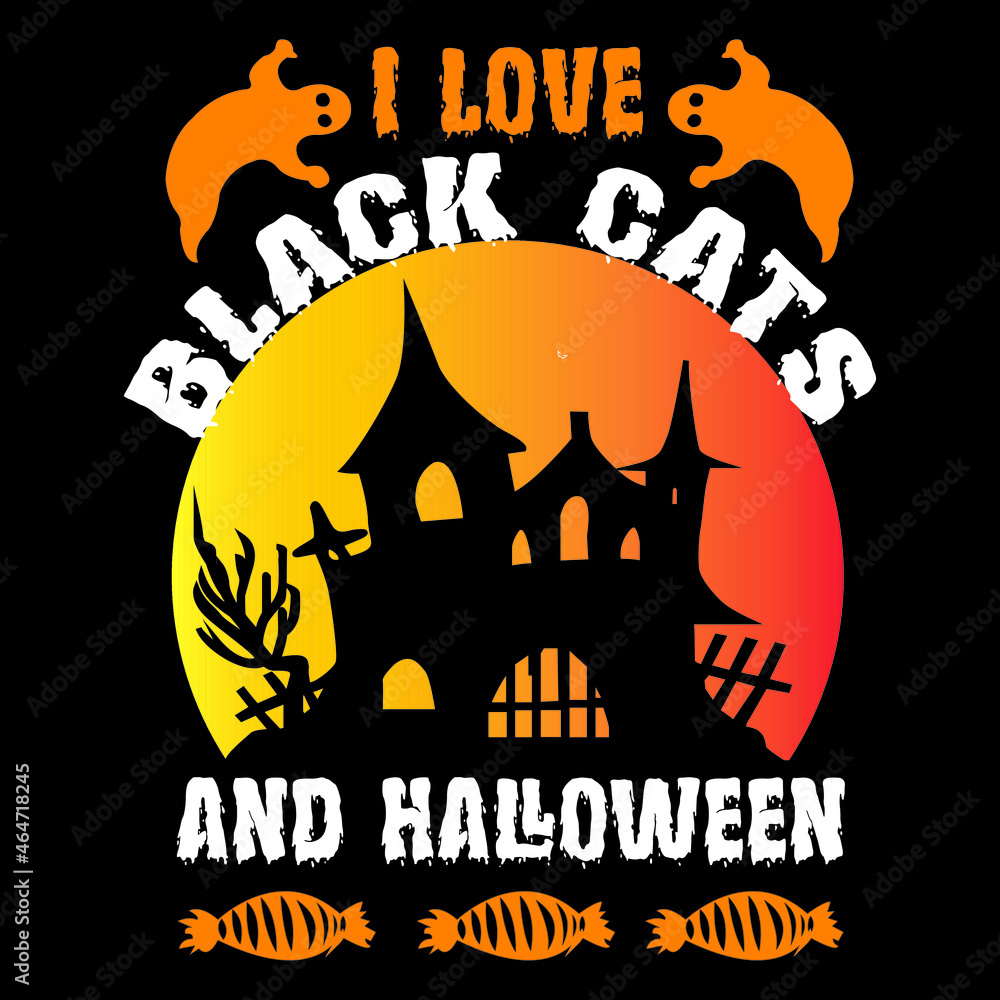 I love black gats and Halloween