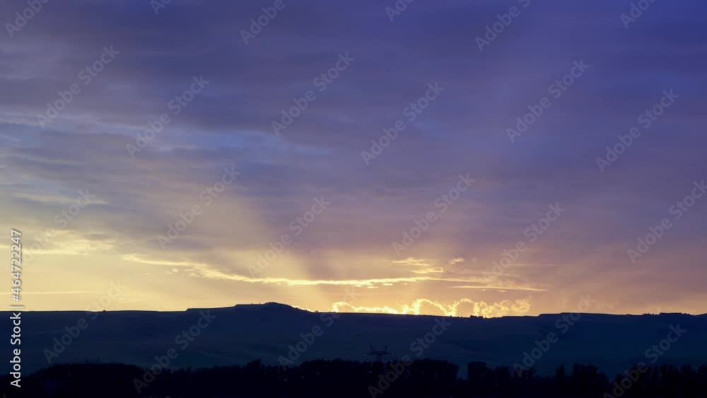 Beautiful sunsets in the steppes, Khakassia, Russia Beautiful sunsets in the steppes, Khakassia, Russia