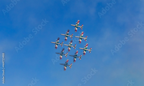 Freccie Tricolori, Airplane in formation