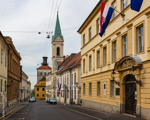 View to the old town of Zagreb