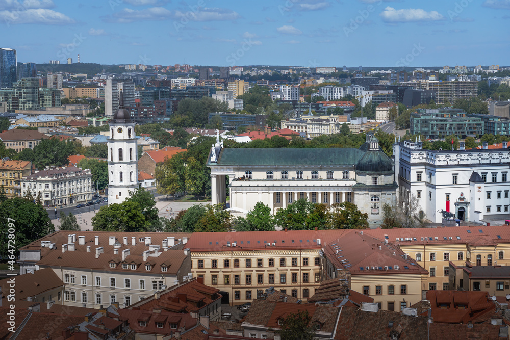 Aerial view of Vilnius Cathedral - Vilnius, Lithuania