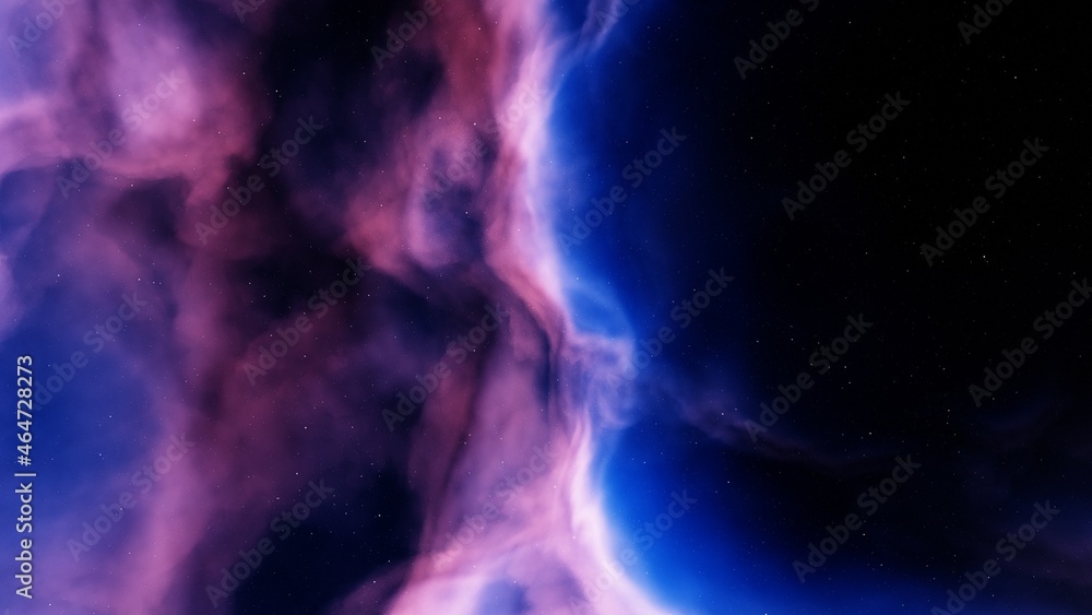 Nebula in space, science fiction wallpaper, stars and galaxy, 3d illustration Nebula in space, science fiction wallpaper, stars and galaxy, 3d illustration