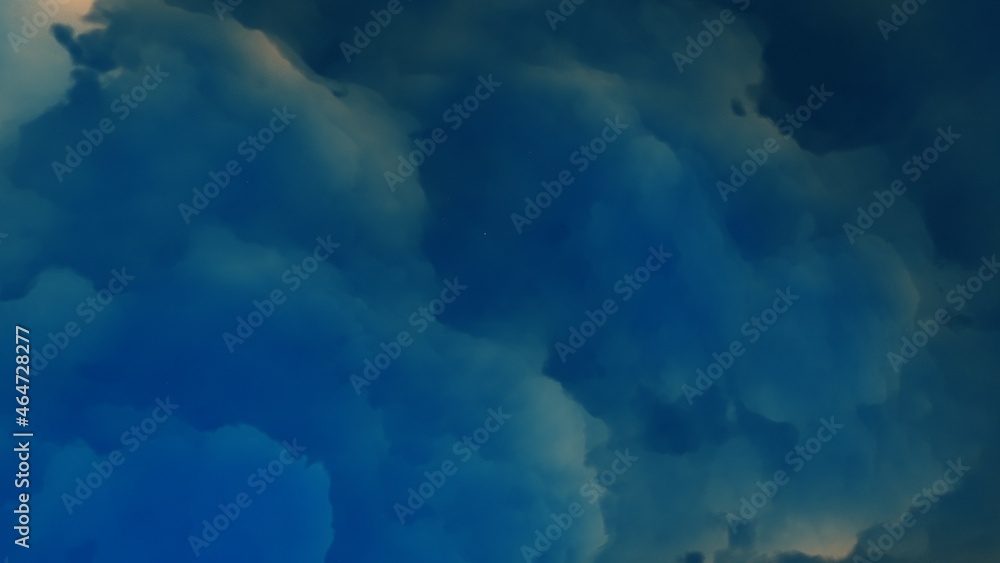 Naklejka premium Nebula in space, science fiction wallpaper, stars and galaxy, 3d illustration