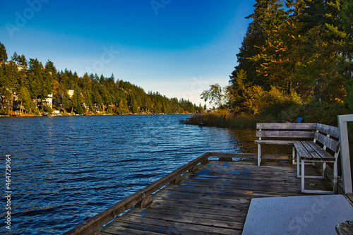 The Long Lake Fishing Dock, located at Loudan Park in Nanaimo, Vancouver Island, British Colombia, Bc Canada