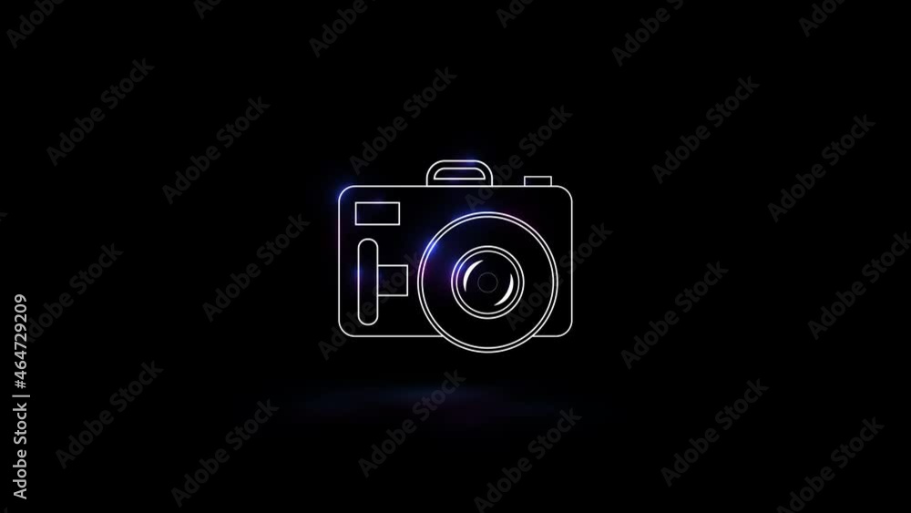 Logo animation digital photo camera, intro, opening and outro Logo animation digital photo camera, intro, opening and outro