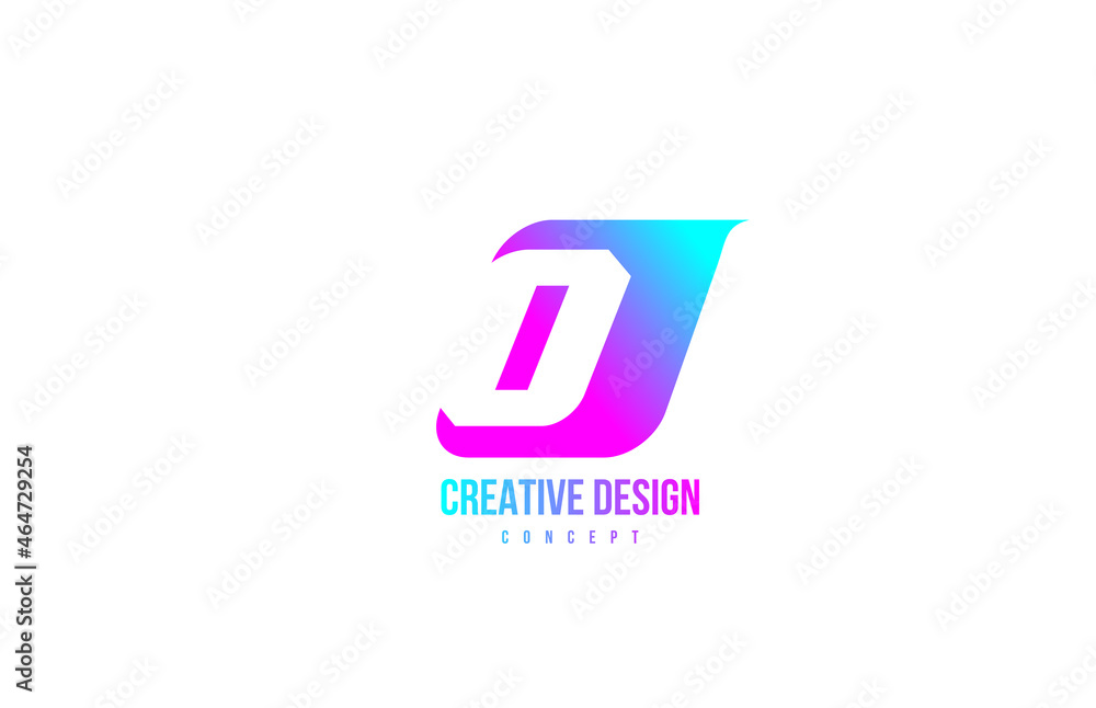 Fototapeta premium pink O alphabet letter logo icon. Design for company and business