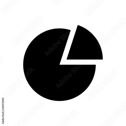 Black pareto law pie chart icon. Business principle optimization of yellow 20 percent efforts gives purple 80 percent of result basic setting effective vector strategy