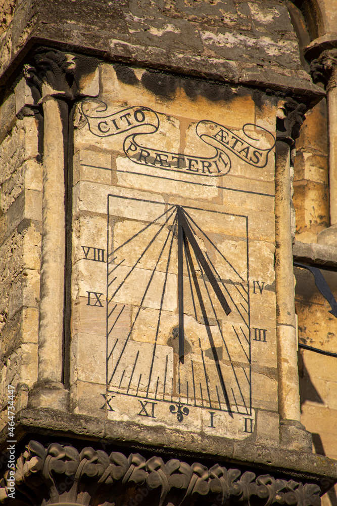Sun dial at Lincoln castle, Linconshire England, UK