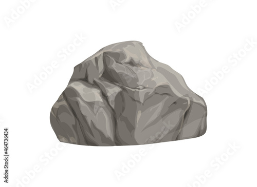 Gray stone with cracks for paintings, illustrations. Vector illustration.
