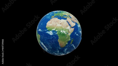 Apocalyptic destroyed shattered Earth planet with fragile debris or cracked fragments, view from space at destructed ruined wrecked rotating realistic world globe, apocalypse concept 3d background