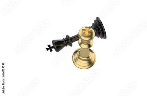 chess pieces bishop isolated on white background, Business, competition, strategy, leadership and success concept - 3d illustration, 3d rendering