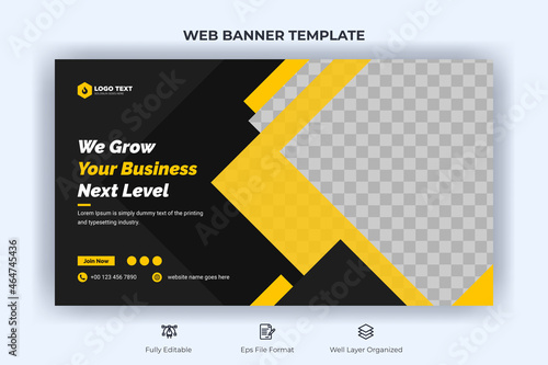 Creative corporate social media web banner and youtube thumbnail template | Youtube live stream video thumbnail for marketing agency | video thumbnail | Youtube thumbnail