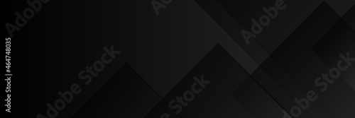 Black vector abstract graphic design banner pattern background template.