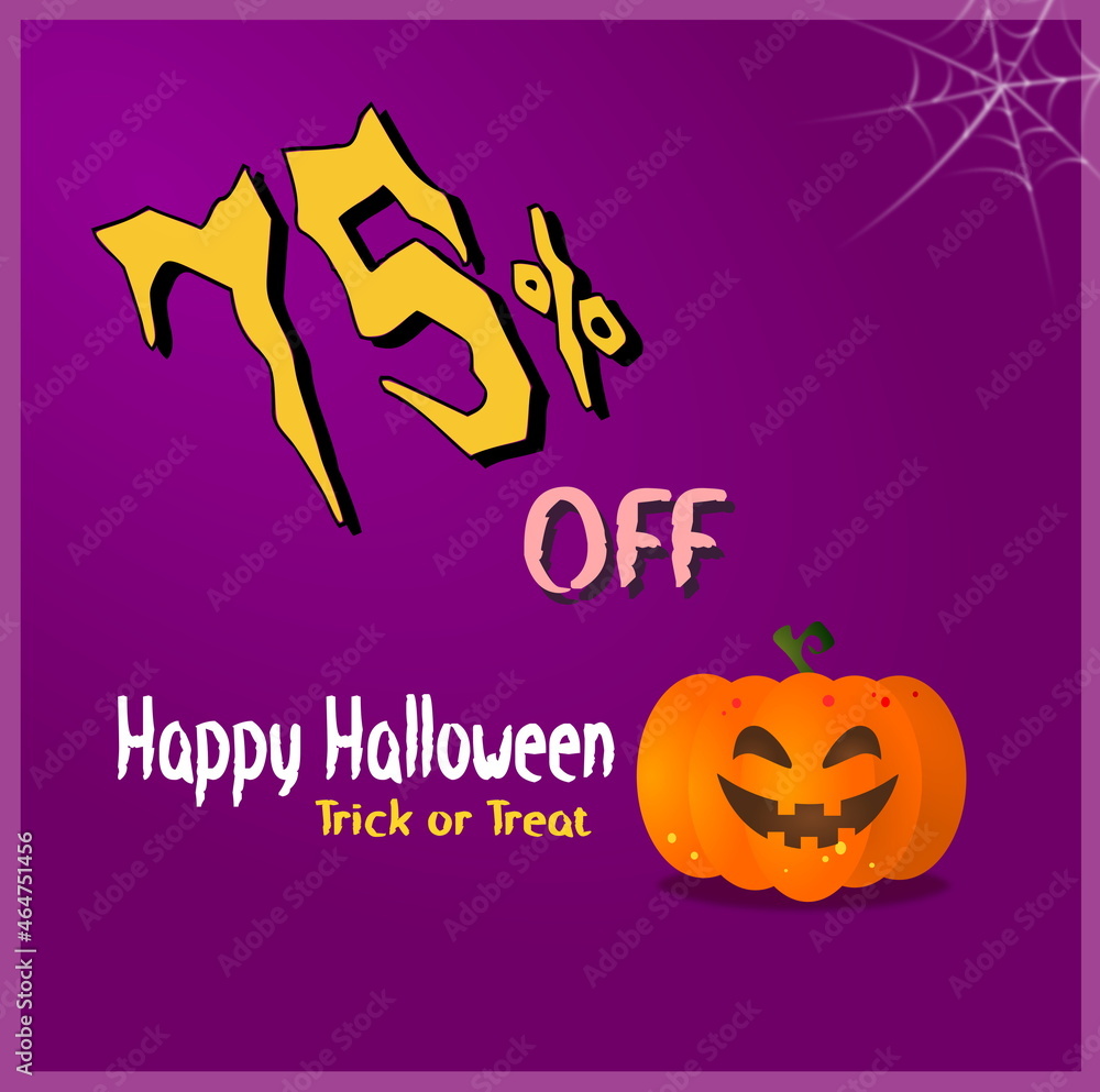 75% off halloween banner pumpkin 75% off halloween banner pumpkin