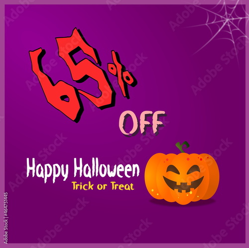 65% off halloween banner pumpkin photo