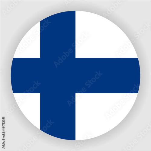 Finland Flag Rounded Country Flag button Icon