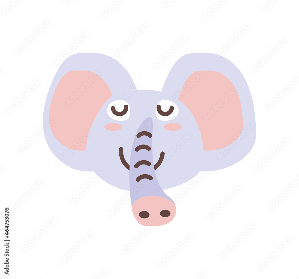 Fototapeta premium cute elephant face