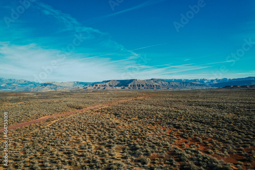 Drone photos of the Utah desert near Zion National Park taken October 2021