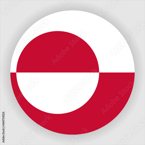 Free Download Greenland Flag Rounded Country Flag button Icon - GFXLoad