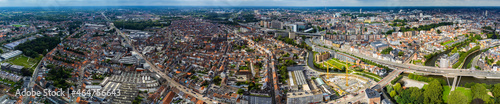 Fototapeta Naklejka Na Ścianę i Meble -  Aerial view of Ghent on a sunny day in summer