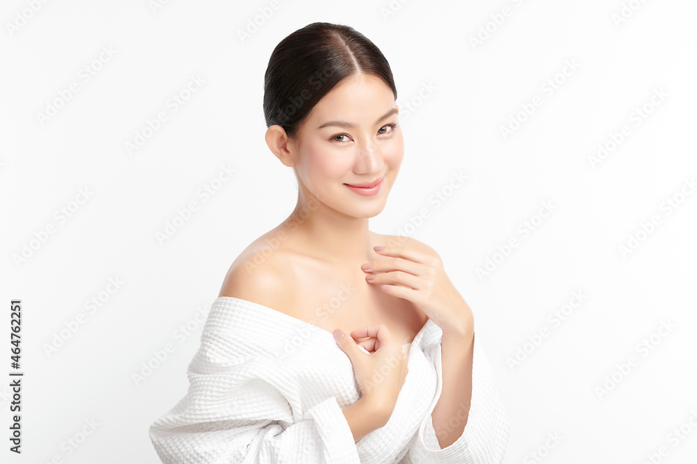 Beautiful young asian woman with clean fresh skin on white background, Face care, Facial treatment, Cosmetology, beauty and spa, Asian women portrait. Beautiful young asian woman with clean fresh skin on white background, Face care, Facial treatment, Cosmetology, beauty and spa, Asian women portrait.