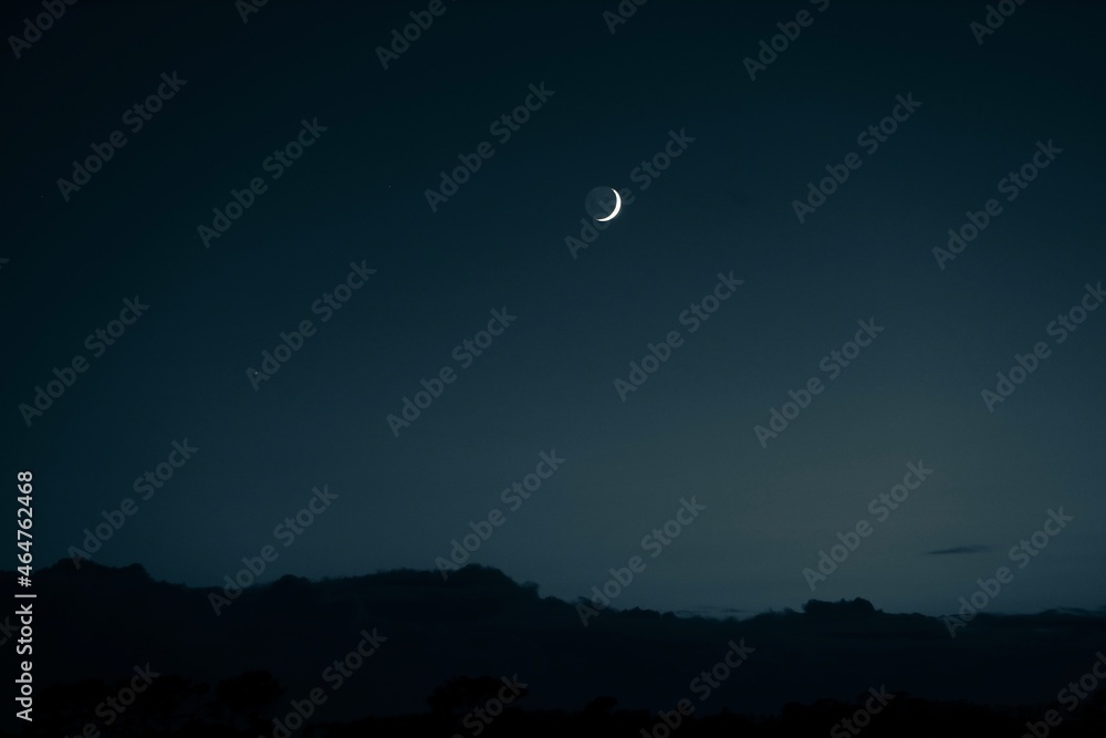 moon and clouds at a quite and clear night moon and clouds at a quite and clear night