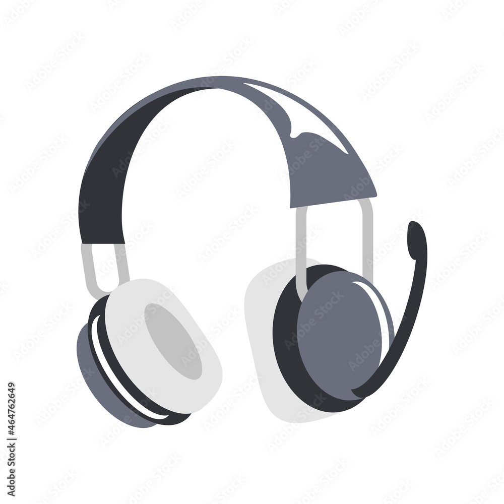 headphones and microphone